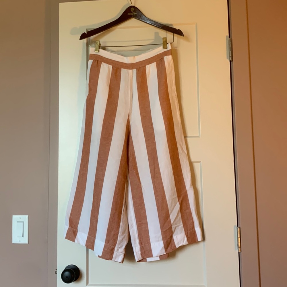 Maxwell Striped Linen Wide Leg Pants